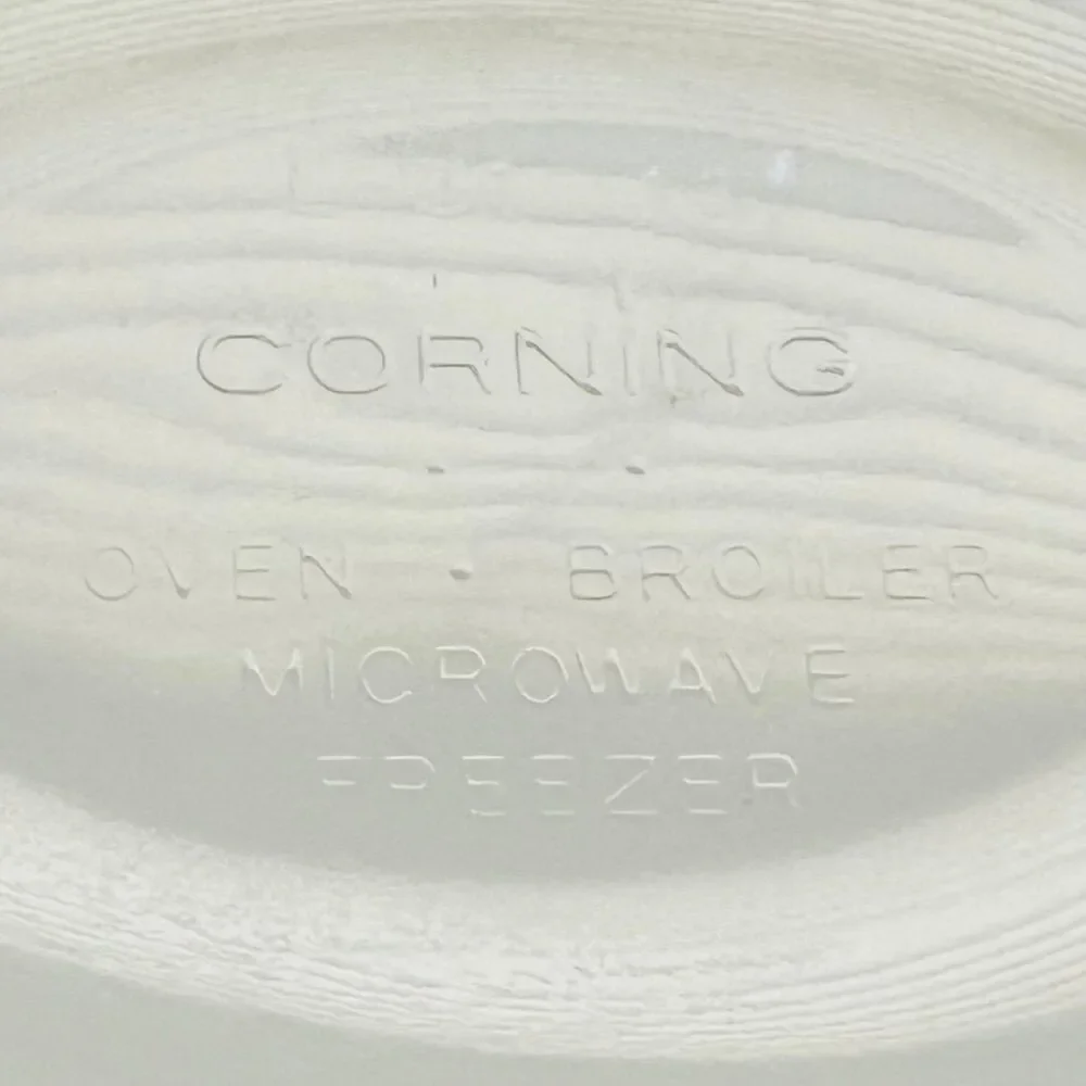 CORNING WARE Casual Elegance White Flora Oval Casserole Serving Dish